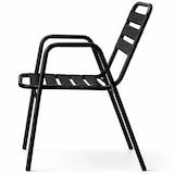 thumbnail of Sedie colore nero in alluminio per restaurazione. Arredo impilabili per terrazze, interni ed esterni di bar, ristoranti e caffetterie.