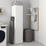 thumbnail of WellHome - Armario Dormitorio de Madera con 1 Puerta en color Blanco 40 x 42 x 176 cm - Duero White