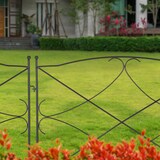 thumbnail of Relaxdays Beetzaun, HxB: je 60 x 59,5 cm, Garten Beeteinfassung zum Stecken, 6 dekorative Zaunelemente, Metall, schwarz