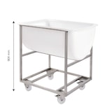thumbnail of GILAC Chariot pour bac grand volume semi-cylindrique - inox - 170 L - Gris G194795