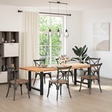 thumbnail of vidaXL Esstischbeine Schwarz 2 Stk. 70x(72-73) cm Stahl