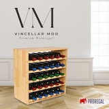 thumbnail of PROREGAL Modulares Weinregal VINCELLAR MOD | HxBxT 60x60x30cm | Standard Modul für 30 Flaschen | Massives Kiefernholz | Natur | Flaschenregal