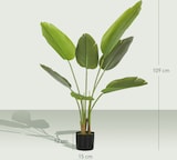thumbnail of HOMCOM planta artificial decorativa 109 cm planta artificial ave del paraíso con maceta y hojas para interior hogar salón oficina verde