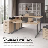 thumbnail of bümö Schreibtisch elektrisch Bluetooth & App XDLR Rechteck: 160 x 80 cm - Buche Weiß