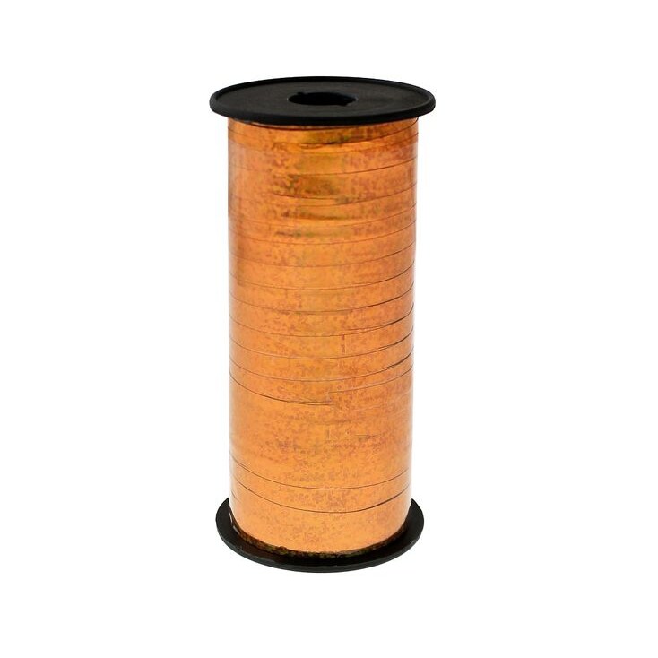 Geschenkband / Ballonband / Polyband / Kräuselband - holografisch roségold 92m
