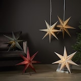 thumbnail of Papierstern Point Leuchtstern Weihnachtsstern Faltstern hängend 60cm creme