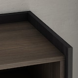 thumbnail of TV-Meubel, Lowboard, 310x50x37 cm, Voor tv's tot 80", Elektrische haard, LED, Donkere eik en Zwart
