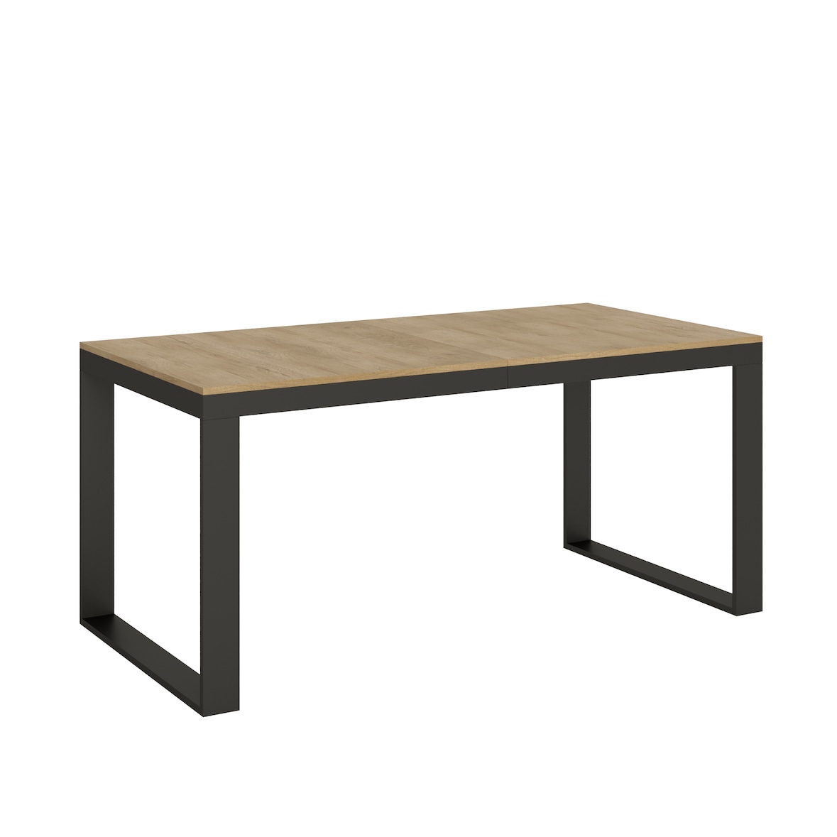 Tavolo allungabile 90x180/440 cm Tecno Evolution Quercia Natura telaio Antracite