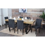 thumbnail of Juego de 4 sillas de comedor Silla de cocina Littau ~ textil, gris antracita, patas oscuras