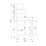 thumbnail of Combisteel Pizzatisch Mit 3 Türen