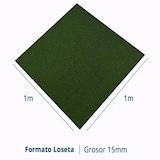 thumbnail of Arquiservi - Pack Ahorro Loseta de Caucho Verde 1x1x15mm (16UD/16M2) Densidad Premium,resistente. Uso deportivo
