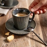 thumbnail of Coffret de 6 tasses à café avec sous tasses Liv bleu 9 cl -  Rond Porcelaine Table Passion 9.00x6.00 cm