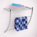 thumbnail of WellHome - Handdoekrek aan de muur van staal in zilver 49x23x38 cm - Bath Toa line