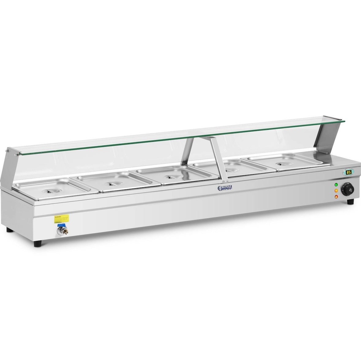 Royal Catering - Bain-marie - 5 x GN - 1/2 - afvoerkraan