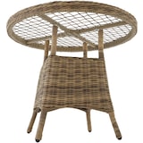 thumbnail of tectake Mesa de aluminio y ratán para jardín con tablero de cristal 91x73,5cm  Natural