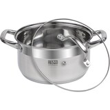 thumbnail of Resto Libra 92003 Stielkasserolle 3,6 l Ø 20 cm – Edelstahl 18/10 – Induktionsgeeignet – Mit Glasdeckel und Messskala