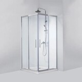 thumbnail of Box Doccia Doppia Scorrevole 8mm Anticalcare Acciaio Inox H190 - 79x119