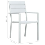 thumbnail of vidaXL Tuinstoelen 4 st hout-look HDPE wit