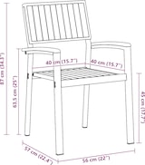 thumbnail of vidaXL 9-tlg. Garten-Essgruppe Grau Stahl und Massivholz Akazie