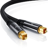 thumbnail of Primewire Optisches-Kabel, S/PDIF, Toslink, Lichtwellenleiter mit Metallstecker & Nylonmantel, Audiokabel - 2m