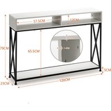 thumbnail of COSTWAY Tavolo Console a 2 Livelli con Scomparti Aperti, Tavolo Ingresso, Scaffale in Legno, Tavolino Lato per Ingresso