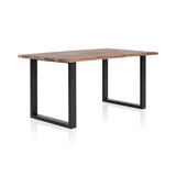 thumbnail of SalesFever Esstisch aus Akazie, 180 x 90 cm, Tischplatte 35 mm Akazie natur, Gestell U-Form Metall schwarz, B 180 x T 90 x H 75 cm, natur–schwarz