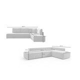 thumbnail of KAWOLA Schlafsofa SADIRA Ecksofa Stoff taupe Recamiere rechts