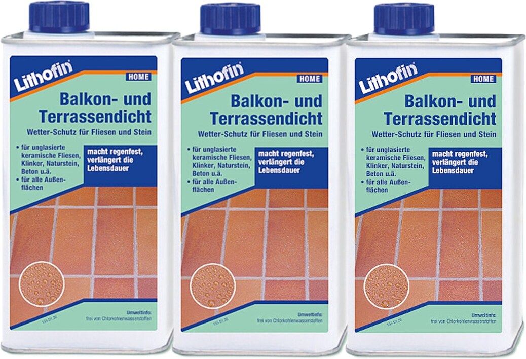 Lithofin Balkon- und Terrassendicht 3 x 1 Liter