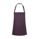 thumbnail of Short Bib Apron Basic with Buckle and Pocket: One Size / Aubergine
