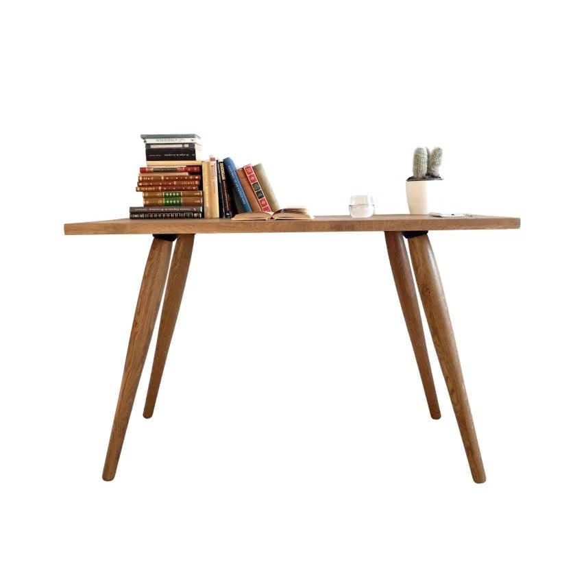 Ocrea Mesa de roble | Escritorio de roble de 4 patas | 120 x 55 | 1245120