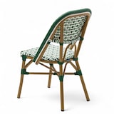 thumbnail of Chaise de terrasse HAUSSMANN - Tressage vert et blanc