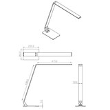 thumbnail of Lámpara mesa LED Wasp 12W aluminio cepillado con control táctil CCT 3000K 4000K 5000K Clase II, diseño moderno elegante código 3265-30-212