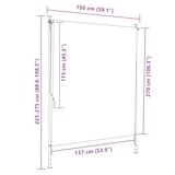thumbnail of vidaXL Rolgordijn voor buiten 150x270 cm crème