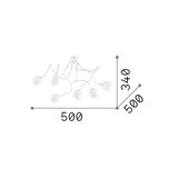 thumbnail of Plafoniera Moderna Octopus Materie Plastiche Bianco 6 Luci G9 3W 3000K