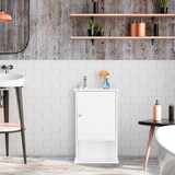 thumbnail of Relaxdays Badschrank, 3 Fächer, Lamellentür, geringe Tiefe, HBT 70 x 42 x 16,5 cm, platzsparend, Badezimmerschrank, weiß