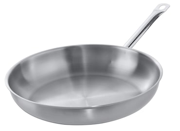 METRO PROFESSIONAL Bratpfanne, Edelstahl 18/10, Ø 28 cm, Höhe: 7.8 cm, unbeschichtet, Induktion, ofenfest