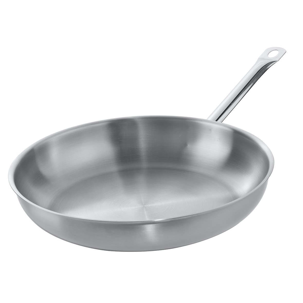 METRO PROFESSIONAL Poêle à frire, acier inoxydable 18/10, Ø 28 cm, hauteur : 7.8 cm, sans revêtement, induction, résistant au four