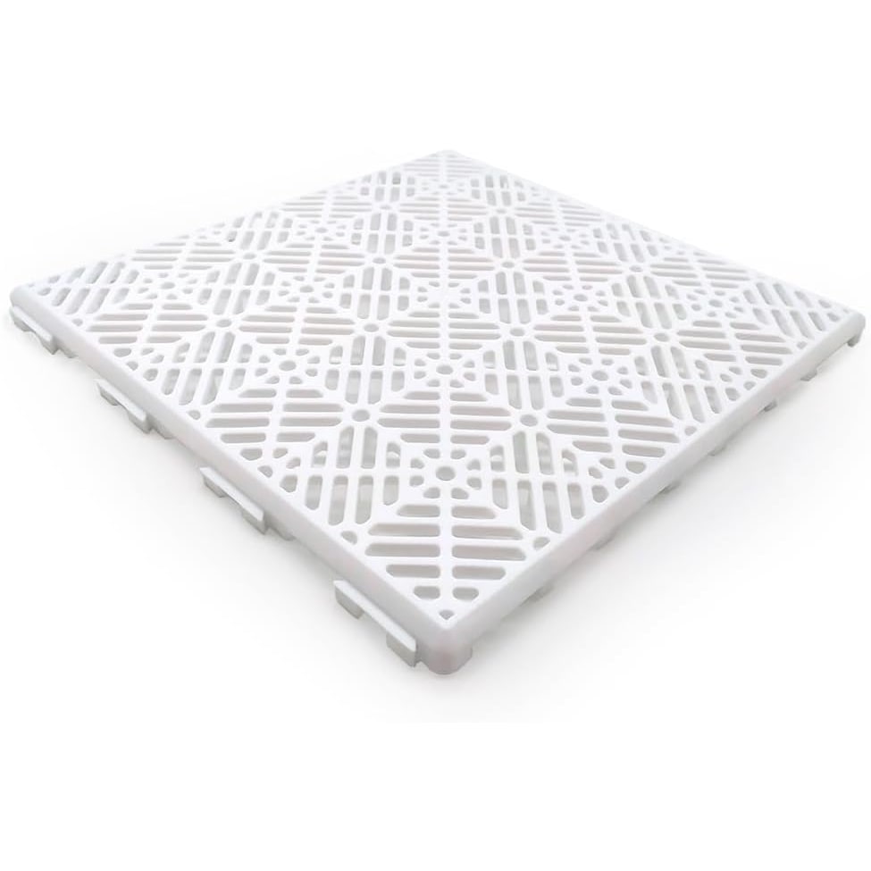 Loseta Antihumedad Ventilada 30x30x1,5cm - Polipropileno - Blanco - Cámaras, despensas, Piscinas, duchas, baños, vestuarios, terrazas