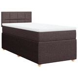 thumbnail of vidaXL Boxspringbett mit Matratze Dunkelbraun 90x200 cm Stoff