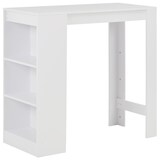 thumbnail of Mesa alta de cocina con estantería blanco 110x50x103 cm