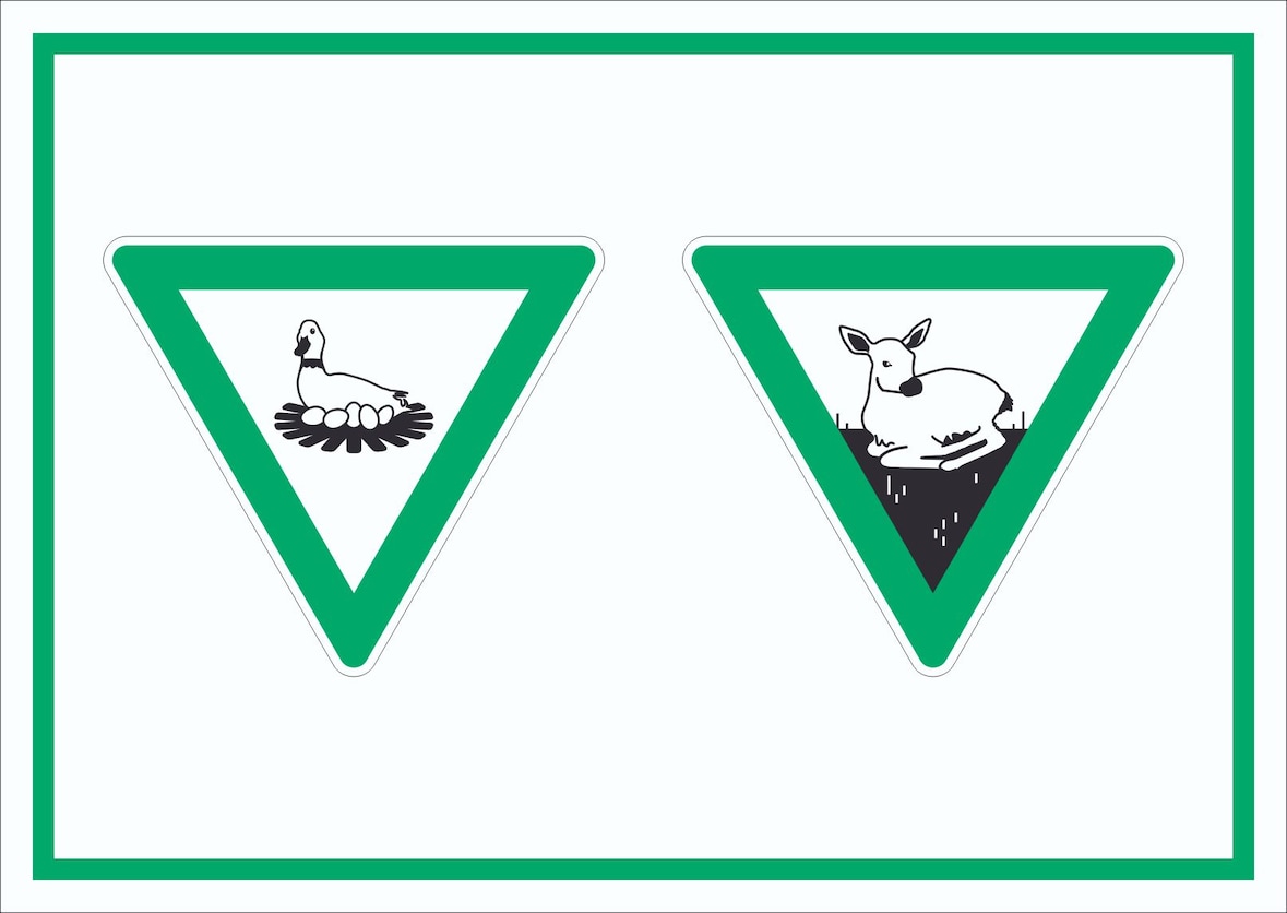 Brut- und Setzzeit Symbol Schild A0 (841x1189mm)