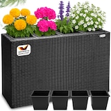 thumbnail of Casaria Poly Rattan Blumentopf herausnehmbar Schwarz