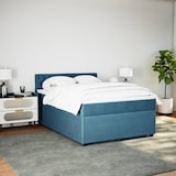 thumbnail of vidaXL Boxspringbett mit Matratze Blau 140x200 cm Samt