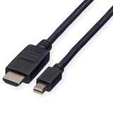 thumbnail of ROLINE Mini DisplayPort Kabel, Mini DP - HDMI, M/M, zwart, 4,5 m
