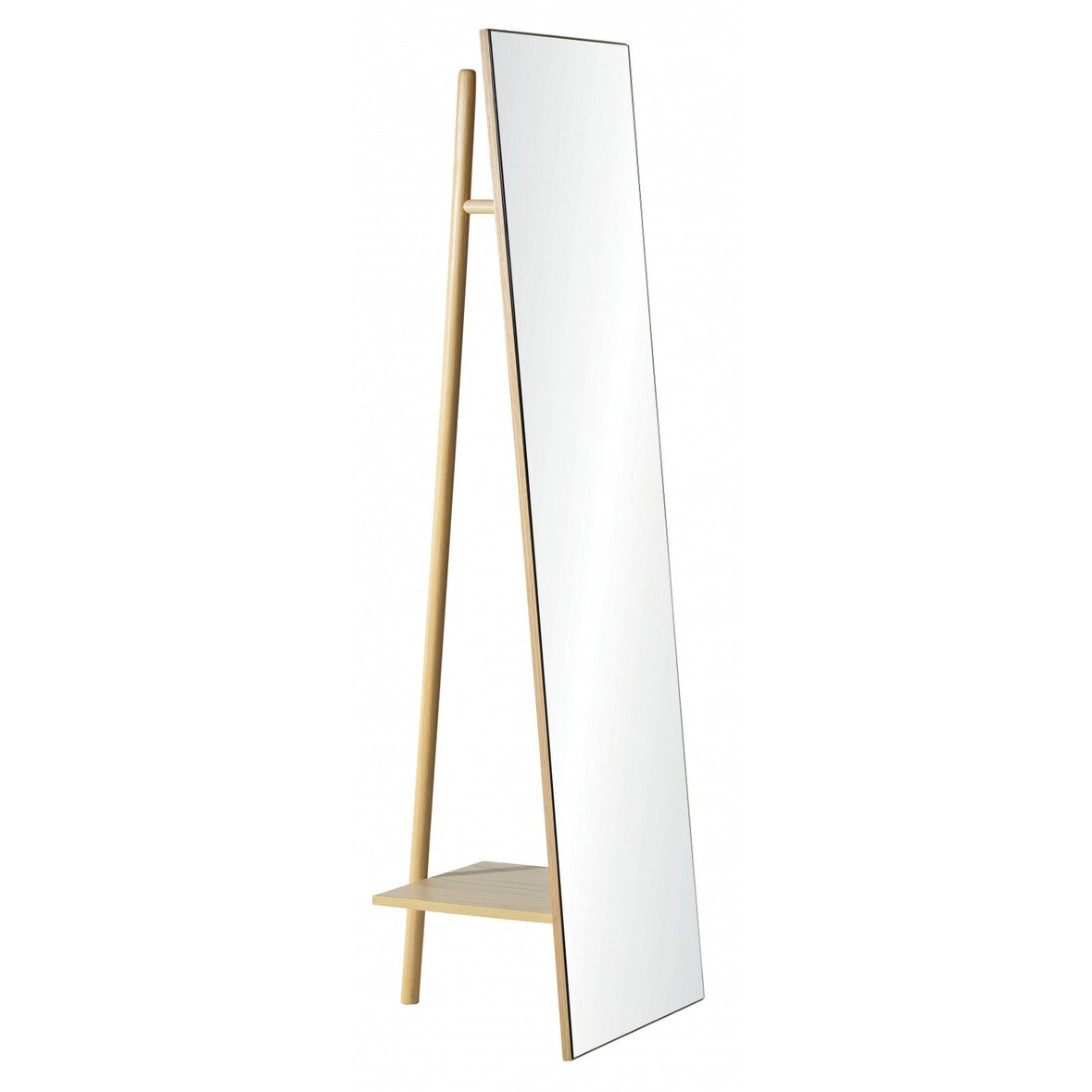 Portant vêtements miroir en bois 45x160cm