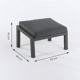 thumbnail of Pacote 2 unidades - Apoio para os pés do exterior, alumínio reforçado antracite e almofada cinza