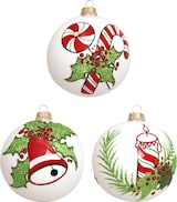 thumbnail of Kugeln Jingle Bells, Weiß Glanz, 8cm