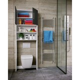 thumbnail of VCM Badmöbel Hochschrank Totas Weiß / Schwarz B. 64 x  H. 190 x T. 25  cm