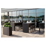 thumbnail of METRO PROFESSIONAL Banco de bar com apoio para os pés Barbados, alumínio/rattan PE, preto