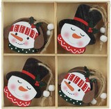 thumbnail of 8x Christbaumschmuck Schneemann Holz 10cm Figur Weihnachtsbaum Anhänger Weihnachten Weihnachtsbaumschmuck Winterfigur Schneefigur Snowman Rot Weiß